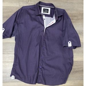Men’s Maceoo short sleeve designer Maceoo button down shirt. XXL